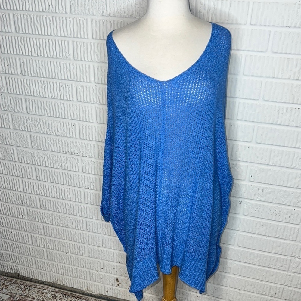 She+Sky Blue Oversized One Size Sweater